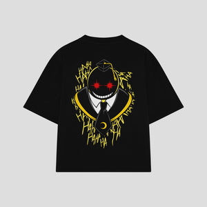Playera streetwear premium de anime y gaming ExtraLife MX, corte oversized drop shoulder ligero y fresco en color Deep Black y Off-White, moda urbana mexicana de culto.
