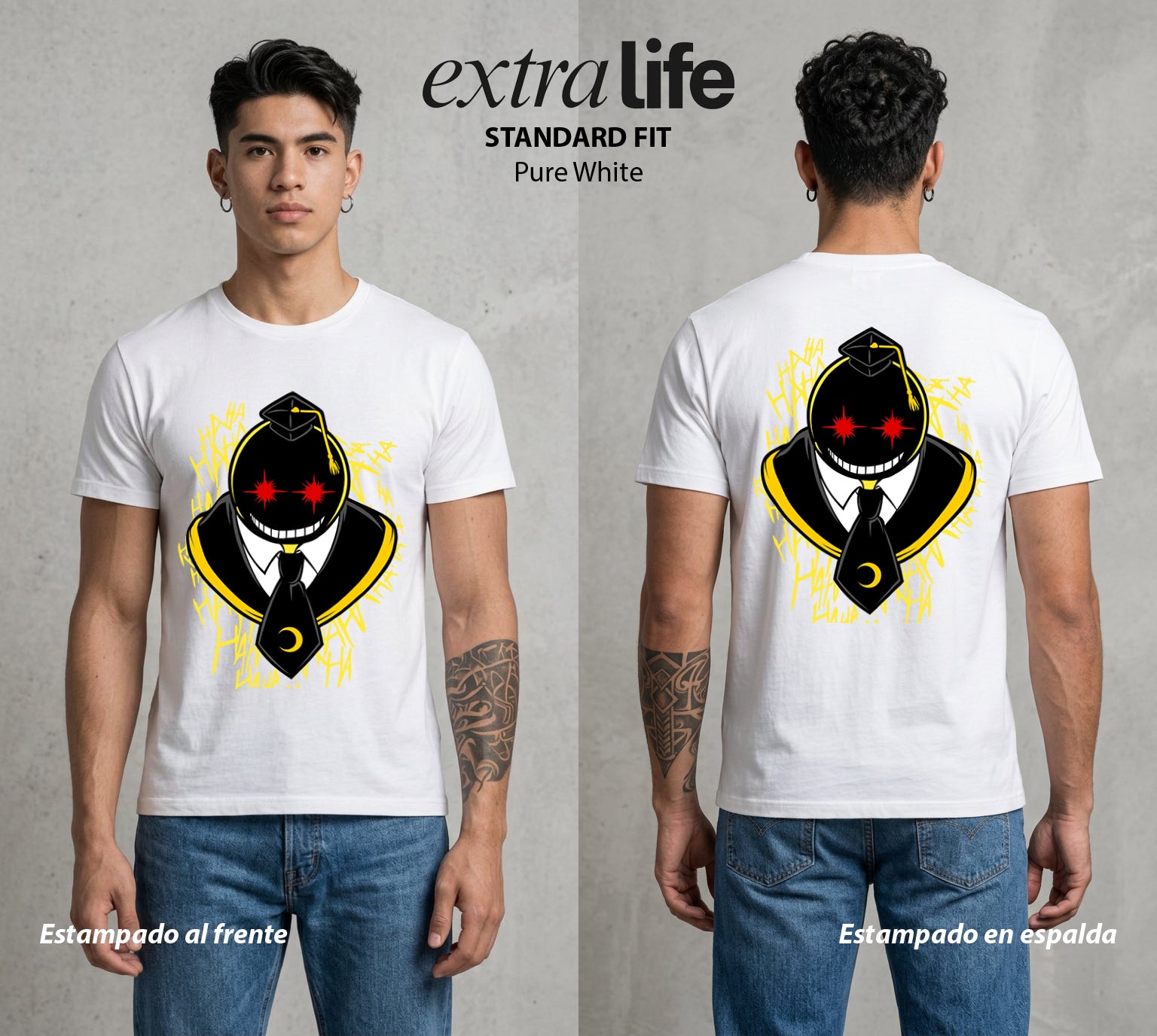 La Clase del Pulpo | El Mejor Maestro del Mundo #00151 - Playera Standard Fit | Pure White - Foto en modelo