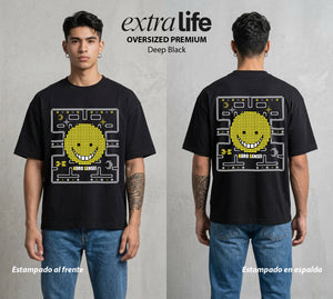 La Clase del Pulpo | El Maestro Tentacular #00152 - Playera Oversized Premium | Deep Black - Foto en modelo