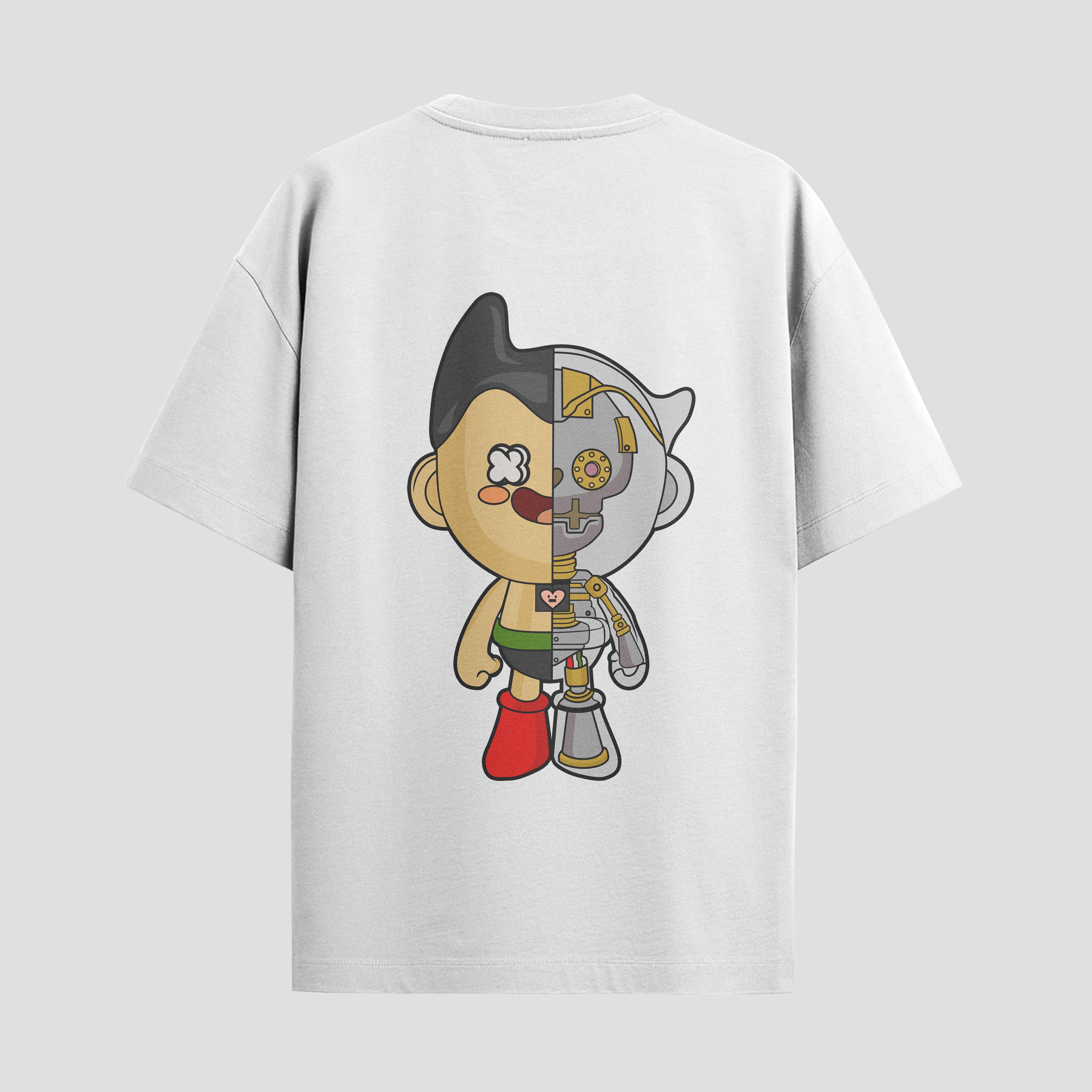 Playera urbana de anime y gaming ExtraLife MX, corte Standard Fit unisex ligero y transpirable en color Deep Black y Pure White, ropa de uso diario para gym y casual.