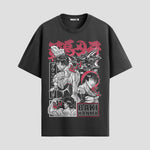 Playera urbana de anime y gaming ExtraLife MX, corte Standard Fit unisex ligero y transpirable en color Deep Black y Pure White, ropa de uso diario para gym y casual.