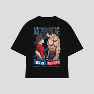 Playera streetwear premium de anime y gaming ExtraLife MX, corte oversized drop shoulder ligero y fresco en color Deep Black y Off-White, moda urbana mexicana de culto.