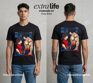 Los Combatientes del Submundo | El Hijo del Ogro #00169 - Playera Standard Fit | Deep Black - Foto en modelo