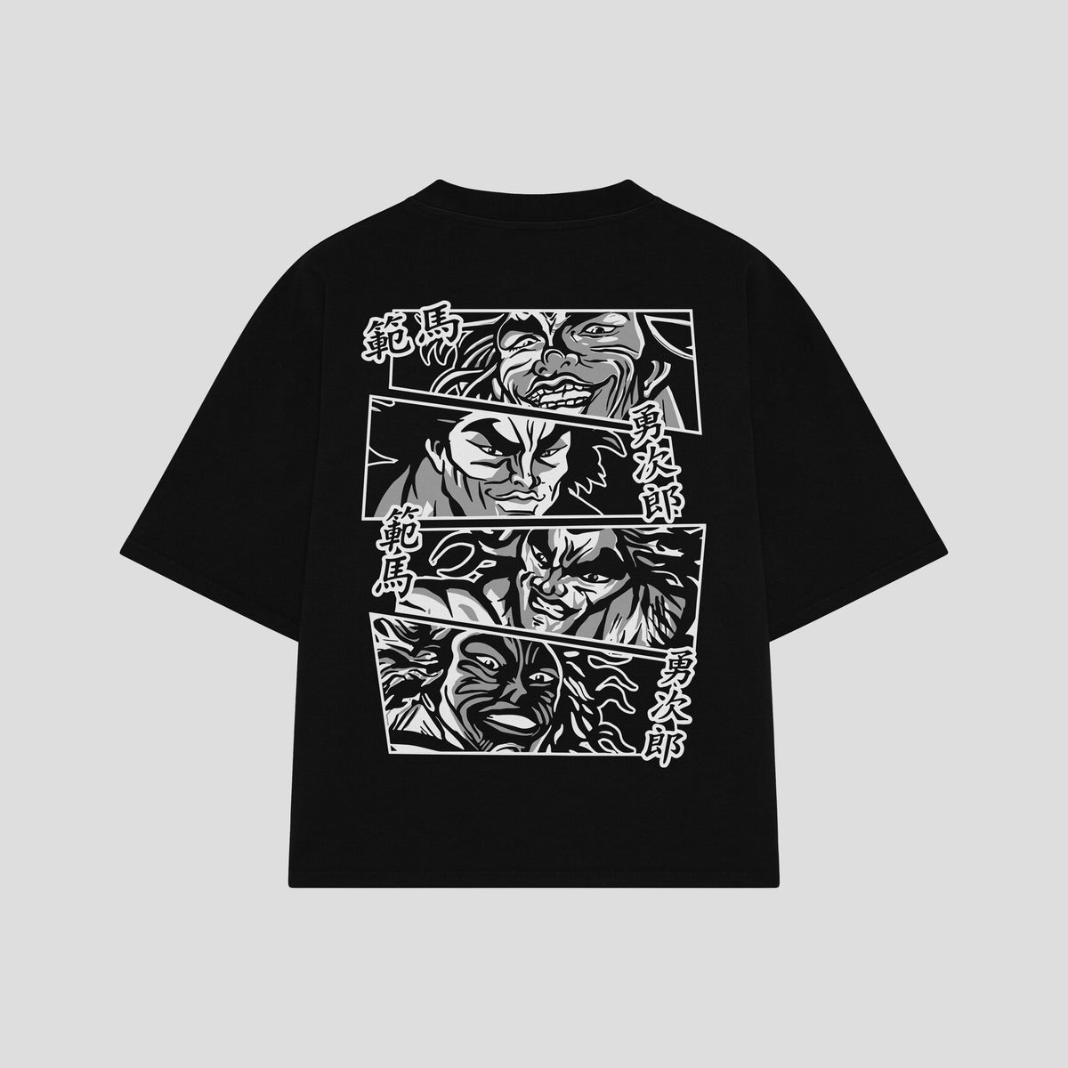Playera streetwear premium de anime y gaming ExtraLife MX, corte oversized drop shoulder ligero y fresco en color Deep Black y Off-White, moda urbana mexicana de culto.