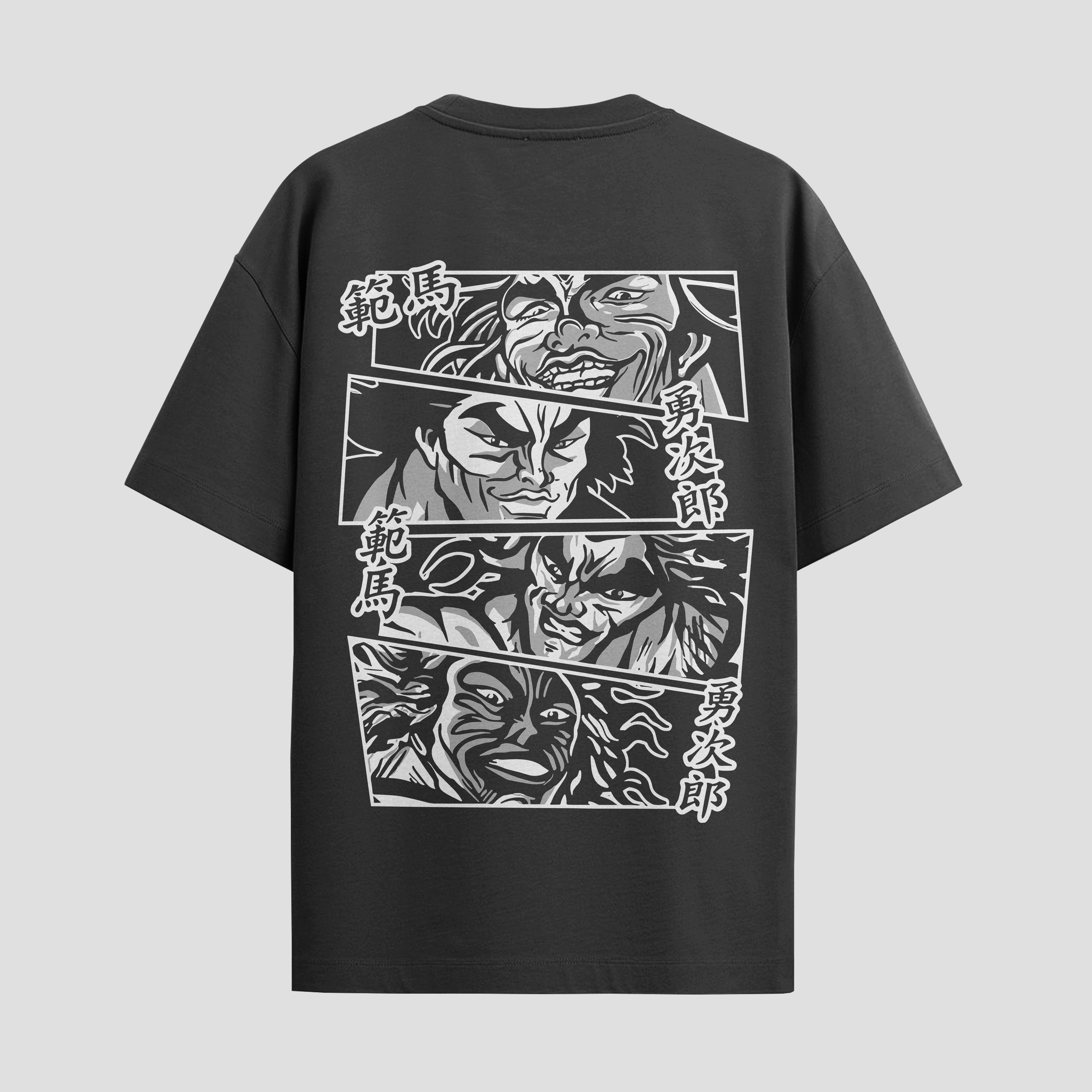 Playera urbana de anime y gaming ExtraLife MX, corte Standard Fit unisex ligero y transpirable en color Deep Black y Pure White, ropa de uso diario para gym y casual.