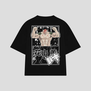 Playera streetwear premium de anime y gaming ExtraLife MX, corte oversized drop shoulder ligero y fresco en color Deep Black y Off-White, moda urbana mexicana de culto.