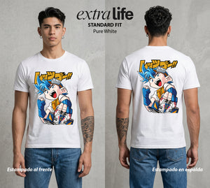 Los Hermanos del Asfalto | Mini 4WD al Limite #00178 - Playera Standard Fit | Pure White - Foto en modelo