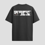 Playera urbana de anime y gaming ExtraLife MX, corte Standard Fit unisex ligero y transpirable en color Deep Black y Pure White, ropa de uso diario para gym y casual.