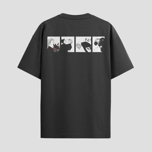 Playera urbana de anime y gaming ExtraLife MX, corte Standard Fit unisex ligero y transpirable en color Deep Black y Pure White, ropa de uso diario para gym y casual.