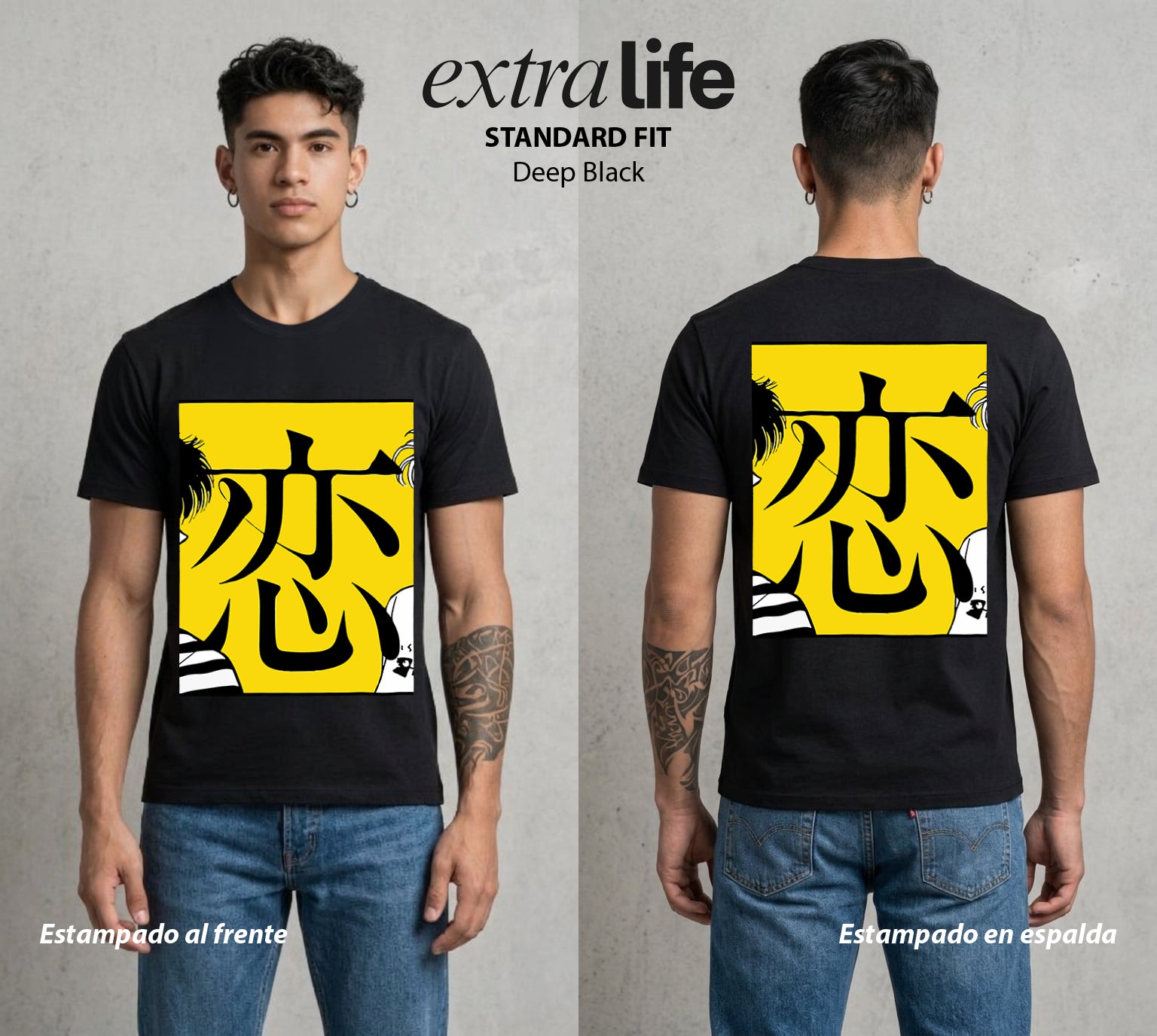 El Pez del Asfalto | La Historia del Pez #00183 - Playera Standard Fit | Deep Black - Foto en modelo