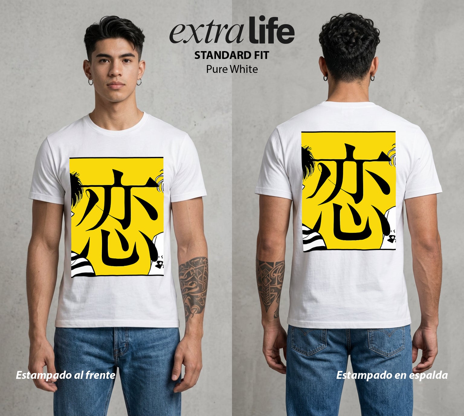 El Pez del Asfalto | La Historia del Pez #00183 - Playera Standard Fit | Pure White - Foto en modelo