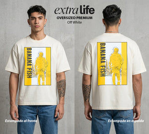 El Pez del Asfalto | La Portada Oscura #00184 - Playera Oversized Premium | Off White - Foto en modelo