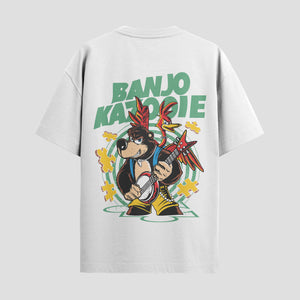 Playera urbana de anime y gaming ExtraLife MX, corte Standard Fit unisex ligero y transpirable en color Deep Black y Pure White, ropa de uso diario para gym y casual.