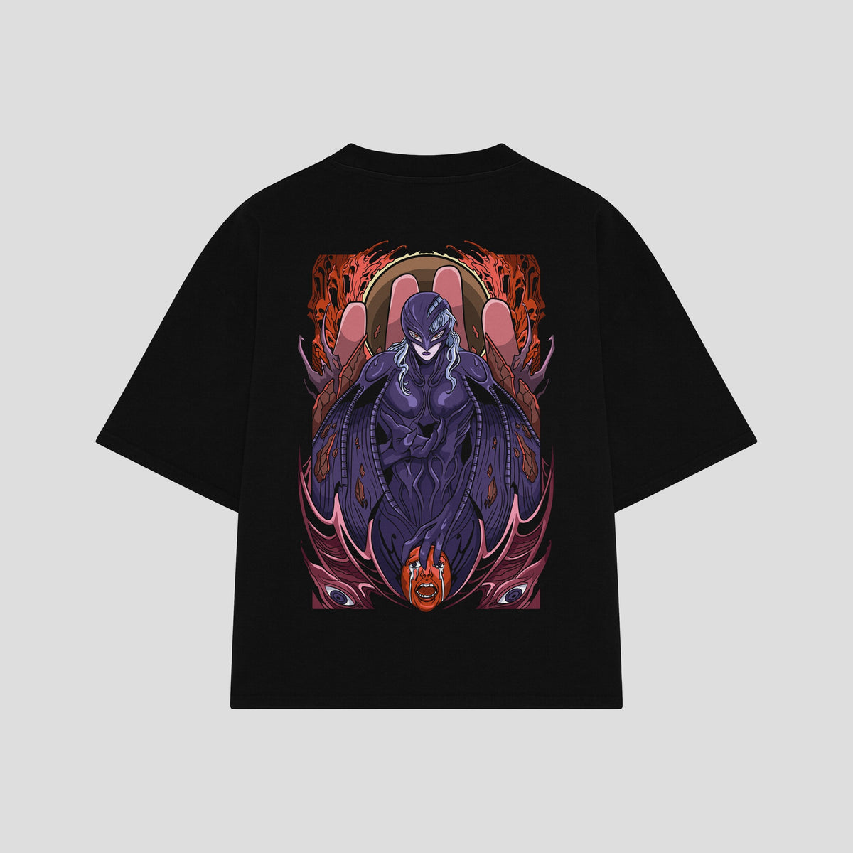 Playera streetwear premium de anime y gaming ExtraLife MX, corte oversized drop shoulder ligero y fresco en color Deep Black y Off-White, moda urbana mexicana de culto.