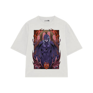 Playera streetwear premium de anime y gaming ExtraLife MX, corte oversized drop shoulder ligero y fresco en color Deep Black y Off-White, moda urbana mexicana de culto.