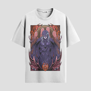 Playera urbana de anime y gaming ExtraLife MX, corte Standard Fit unisex ligero y transpirable en color Deep Black y Pure White, ropa de uso diario para gym y casual.
