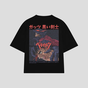 Playera streetwear premium de anime y gaming ExtraLife MX, corte oversized drop shoulder ligero y fresco en color Deep Black y Off-White, moda urbana mexicana de culto.