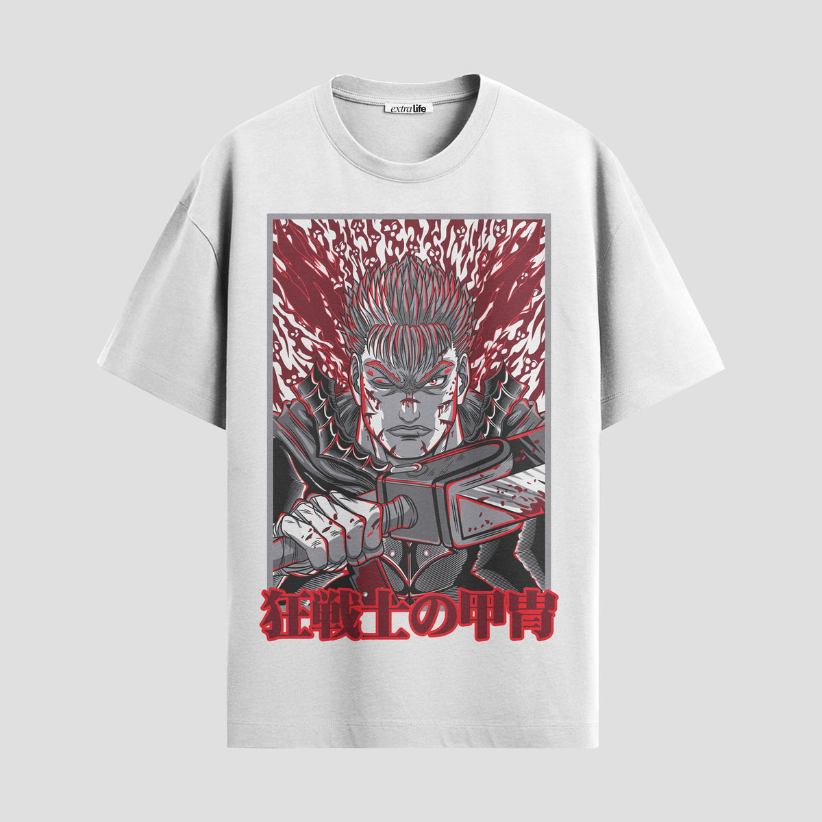 Playera urbana de anime y gaming ExtraLife MX, corte Classic Premium unisex ligero y transpirable en color Deep Black y Pure White, ropa de uso diario para gym y casual.