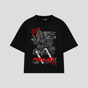 Playera streetwear premium de anime y gaming ExtraLife MX, corte oversized drop shoulder ligero y fresco en color Deep Black y Off-White, moda urbana mexicana de culto.