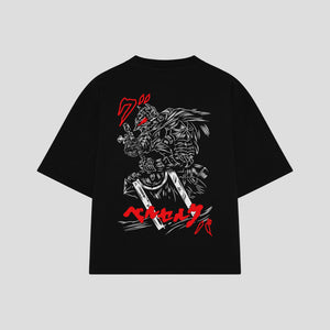 Playera streetwear premium de anime y gaming ExtraLife MX, corte oversized drop shoulder ligero y fresco en color Deep Black y Off-White, moda urbana mexicana de culto.