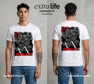 La Marca del Sacrificio | El Espadachín del Acero #00206 - Playera Standard Fit | Pure White - Foto en modelo