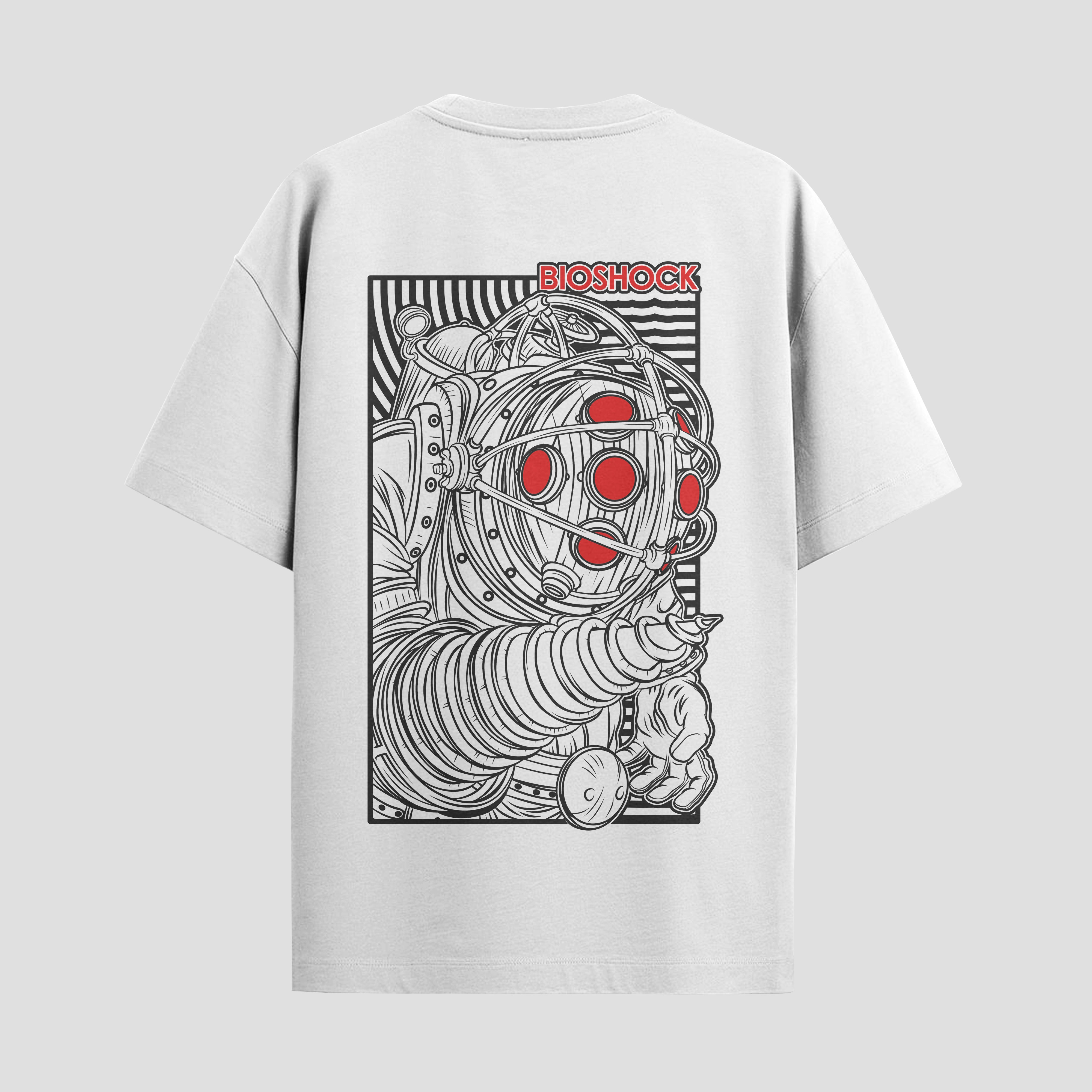 Playera urbana de anime y gaming ExtraLife MX, corte Standard Fit unisex ligero y transpirable en color Deep Black y Pure White, ropa de uso diario para gym y casual.