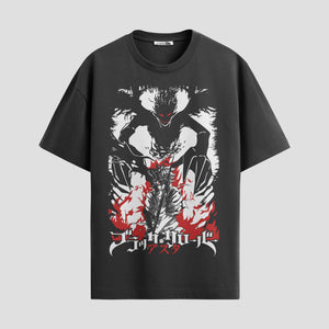 Playera urbana de anime y gaming ExtraLife MX, corte Standard Fit unisex ligero y transpirable en color Deep Black y Pure White, ropa de uso diario para gym y casual.