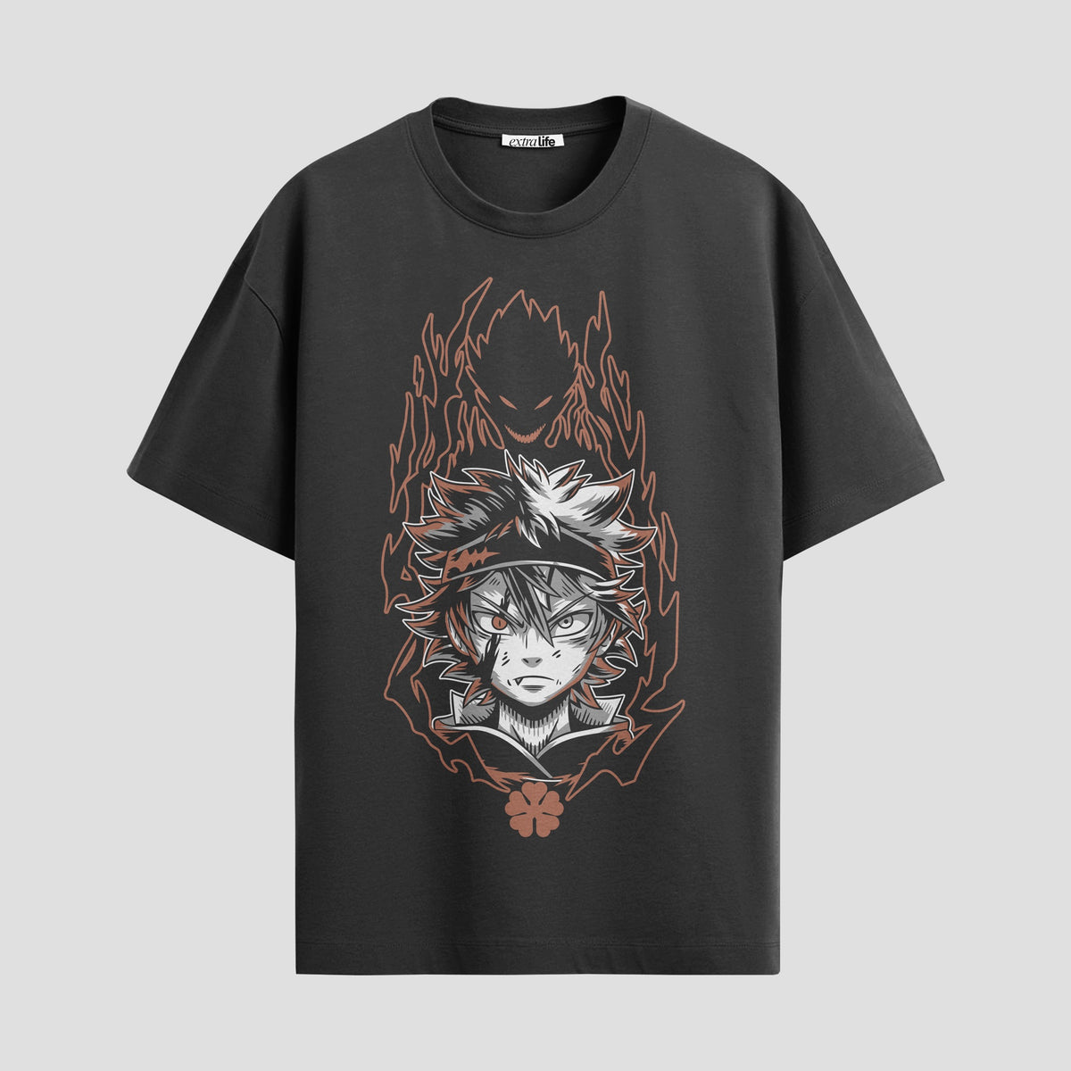 Playera urbana de anime y gaming ExtraLife MX, corte Classic Premium unisex ligero y transpirable en color Deep Black y Pure White, ropa de uso diario para gym y casual.