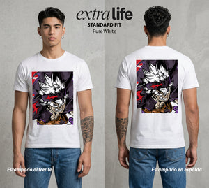 El Trebol Magico | Black Clover Asta #00224 - Playera Standard Fit | Pure White - Foto en modelo