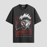 Playera urbana de anime y gaming ExtraLife MX, corte Standard Fit unisex ligero y transpirable en color Deep Black y Pure White, ropa de uso diario para gym y casual.