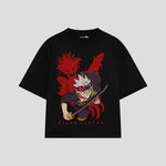 Playera streetwear premium de anime y gaming ExtraLife MX, corte oversized drop shoulder ligero y fresco en color Deep Black y Off-White, moda urbana mexicana de culto.
