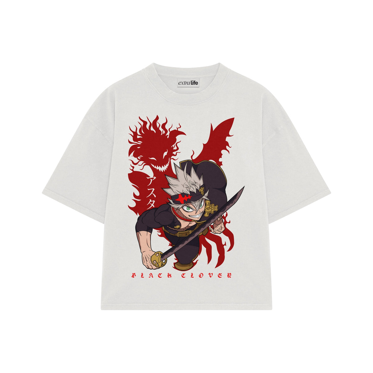 Playera streetwear premium de anime y gaming ExtraLife MX, corte oversized drop shoulder ligero y fresco en color Deep Black y Off-White, moda urbana mexicana de culto.