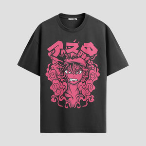 Playera urbana de anime y gaming ExtraLife MX, corte Standard Fit unisex ligero y transpirable en color Deep Black y Pure White, ropa de uso diario para gym y casual.