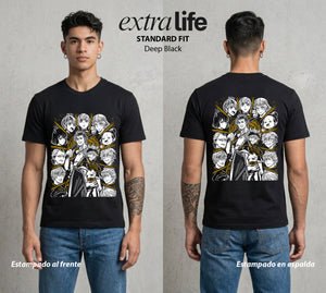 El Trebol Magico | Los Heroes del Futuro #00236 - Playera Standard Fit | Deep Black - Foto en modelo