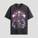 Playera urbana de anime y gaming ExtraLife MX, corte Standard Fit unisex ligero y transpirable en color Deep Black y Pure White, ropa de uso diario para gym y casual.