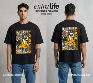 El Trebol Magico | Black Clover Mereoleona #00241 - Playera Oversized Premium | Deep Black - Foto en modelo