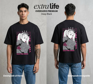 El Trebol Magico | Black Clover Noelle #00243 - Playera Oversized Premium | Deep Black - Foto en modelo