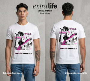Dos Destinos Un Nombre | La Punk del Corazon #00248 - Playera Standard Fit | Pure White - Foto en modelo
