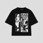 Playera streetwear premium de anime y gaming ExtraLife MX, corte oversized drop shoulder ligero y fresco en color Deep Black y Off-White, moda urbana mexicana de culto.