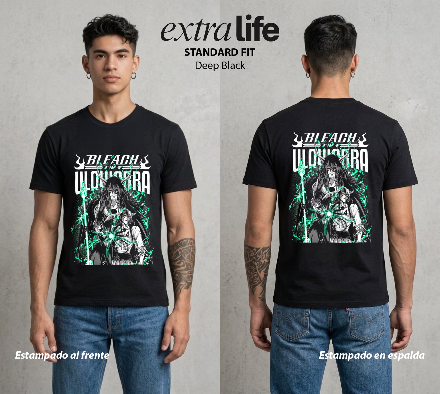 El Mundo de las Almas | El Mundo de los Espiritus #00253 - Playera Standard Fit | Deep Black - Foto en modelo
