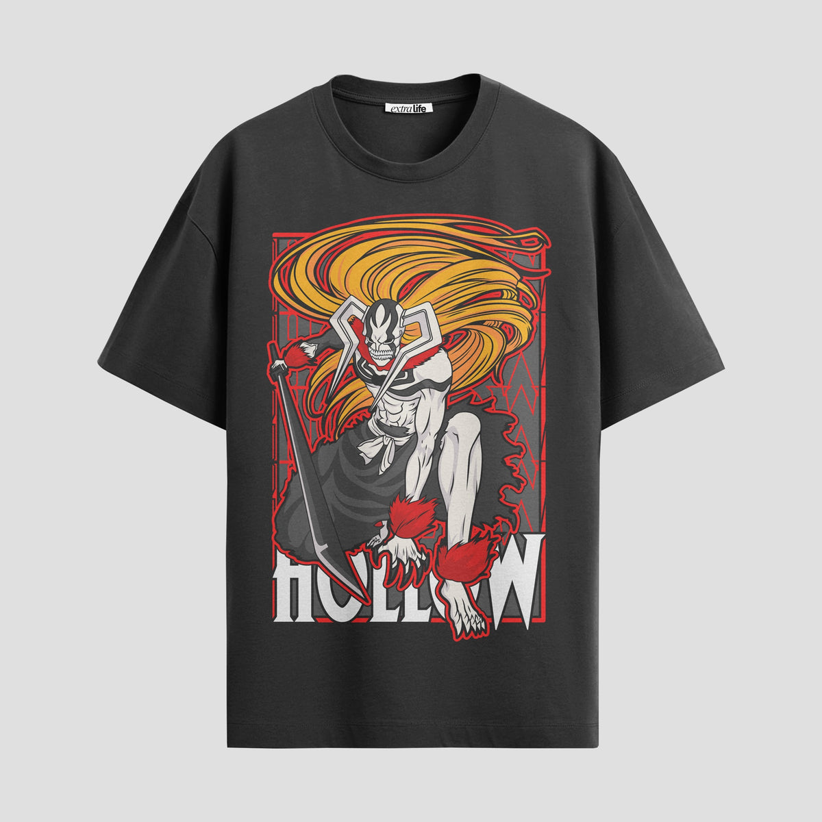 Playera urbana de anime y gaming ExtraLife MX, corte Classic Premium unisex ligero y transpirable en color Deep Black y Pure White, ropa de uso diario para gym y casual.