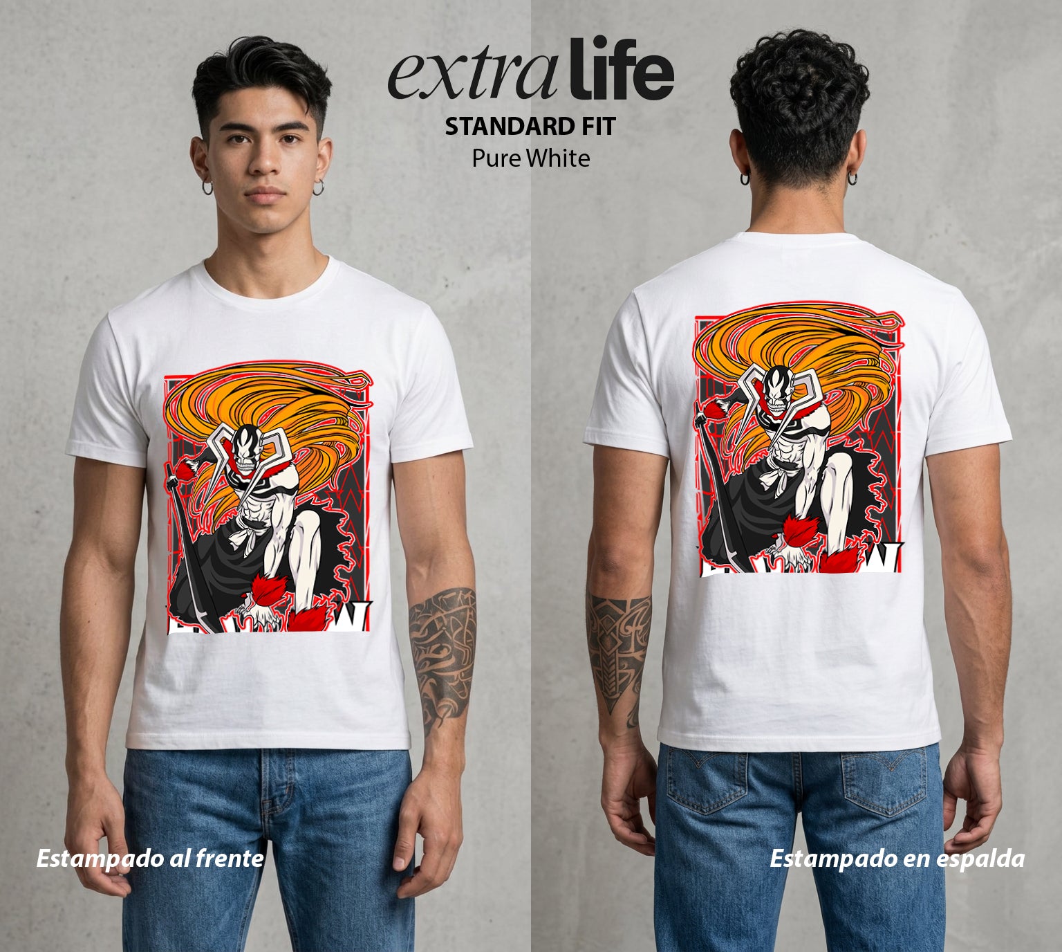 El Mundo de las Almas | El Sustituto del Alma #00256 - Playera Standard Fit | Pure White - Foto en modelo
