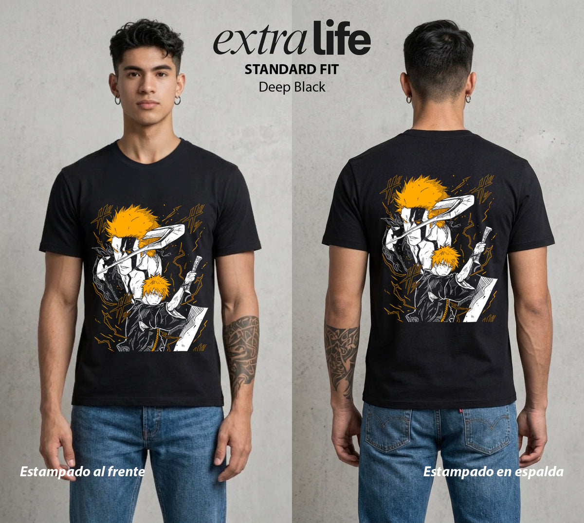 El Mundo de las Almas | El Sustituto del Alma #00258 - Playera Classic Premium | Deep Black - Foto en modelo