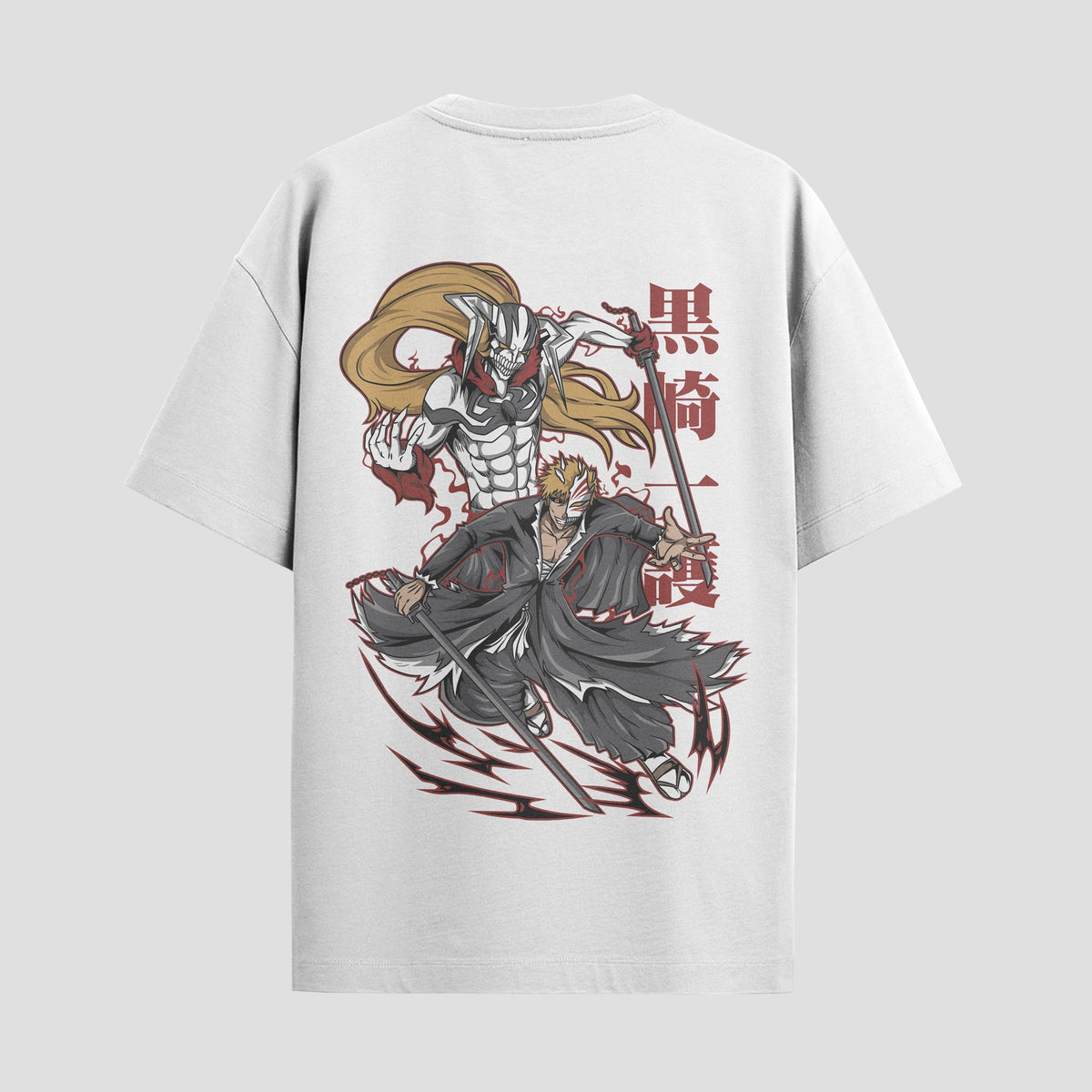 Playera urbana de anime y gaming ExtraLife MX, corte Classic Premium unisex ligero y transpirable en color Deep Black y Pure White, ropa de uso diario para gym y casual.