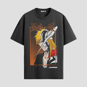 Playera urbana de anime y gaming ExtraLife MX, corte Standard Fit unisex ligero y transpirable en color Deep Black y Pure White, ropa de uso diario para gym y casual.