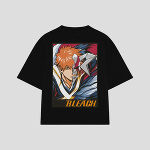 Playera streetwear premium de anime y gaming ExtraLife MX, corte oversized drop shoulder ligero y fresco en color Deep Black y Off-White, moda urbana mexicana de culto.