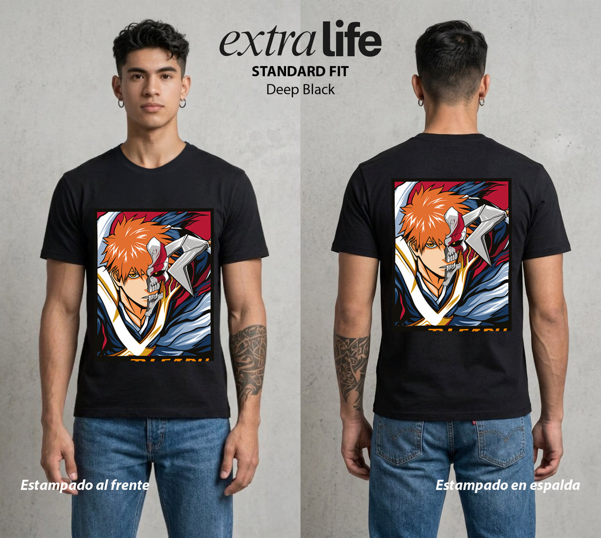 El Mundo de las Almas | Zangetsu del Corazon #00262 - Playera Classic Premium | Deep Black - Foto en modelo
