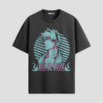 Playera urbana de anime y gaming ExtraLife MX, corte Standard Fit unisex ligero y transpirable en color Deep Black y Pure White, ropa de uso diario para gym y casual.