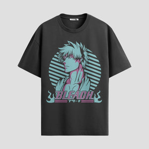 Playera urbana de anime y gaming ExtraLife MX, corte Standard Fit unisex ligero y transpirable en color Deep Black y Pure White, ropa de uso diario para gym y casual.