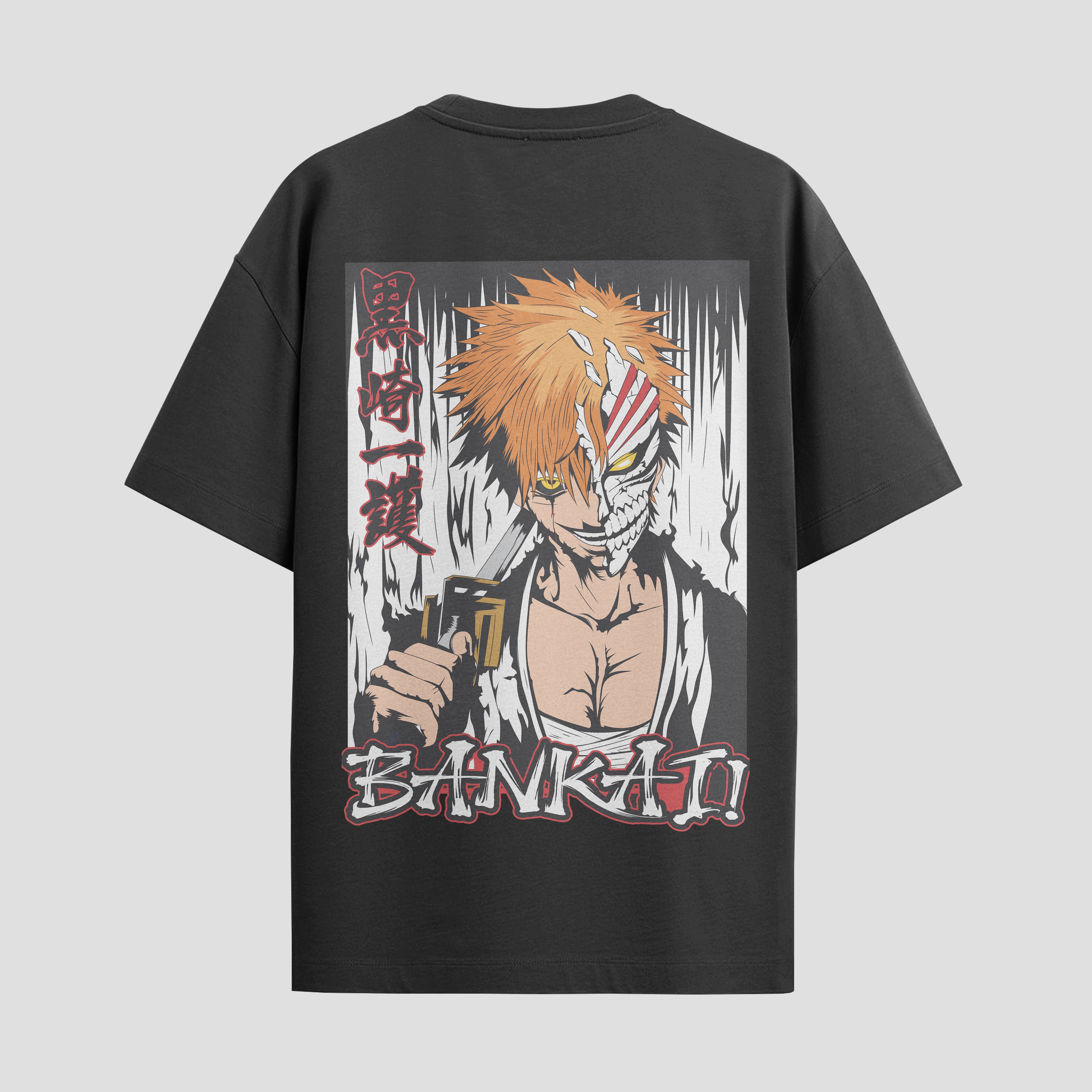 Playera urbana de anime y gaming ExtraLife MX, corte Standard Fit unisex ligero y transpirable en color Deep Black y Pure White, ropa de uso diario para gym y casual.